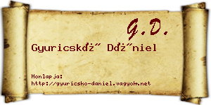 Gyuricskó Dániel névjegykártya